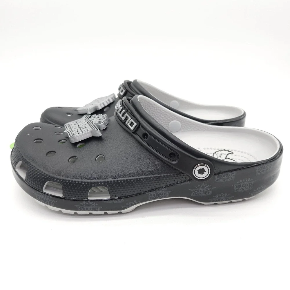 Crocs Mens 11 Black Outkast Classic Clog Slip On Shoes Hip Hop Rap Music Limited